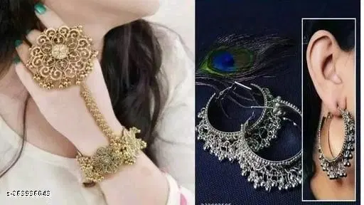 Combo Earring with Hathphool