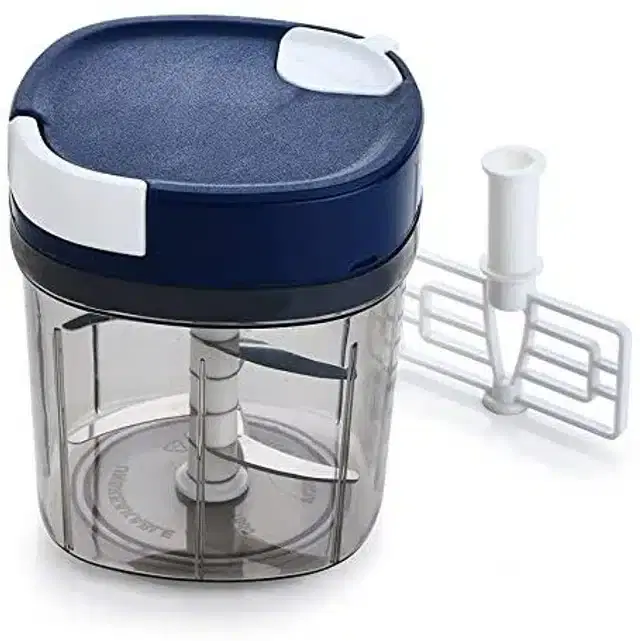 Plastic Manual Vegetable Chopper, Multicolor, 1000 ml