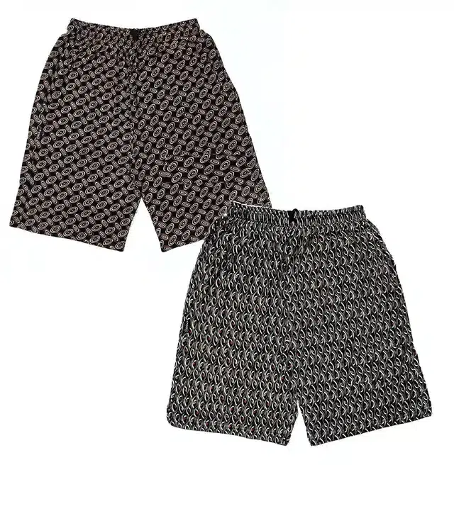 Bermuda Shorts for Boys, Pack of 2 (12-18 Months, Multicolor)