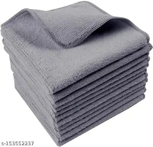 Microfiber Bath Towel, Grey, 40x40 cm, Pack of 11