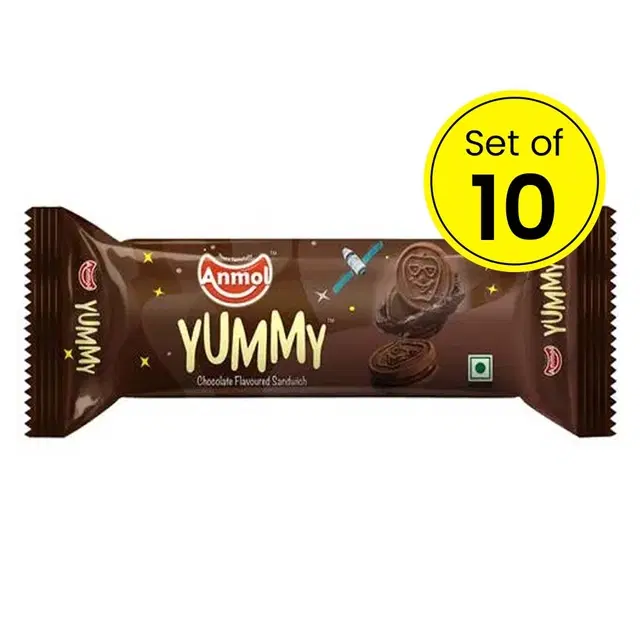 Anmol Yummy Chocolate Biscuits 10X67 g (Pack of 10)