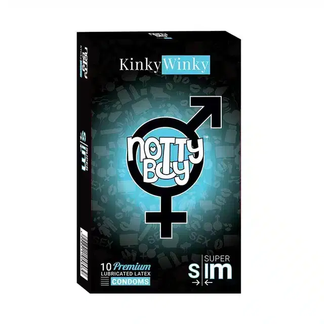 NottyBoy Kinky Winky Ultra Thin Condoms, Pack of 10