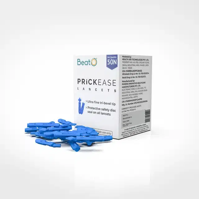 Prickease Disposable Blood Glucose Monitor Strips, Pack of 50