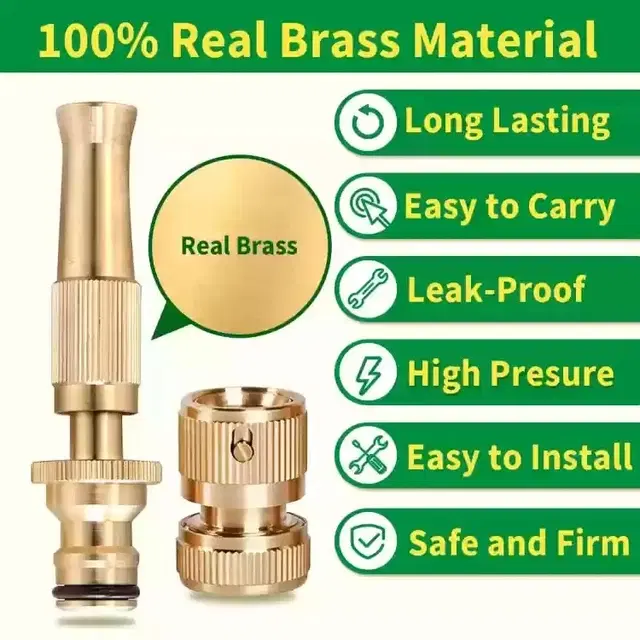 Solid Brass Nozzle, Gold