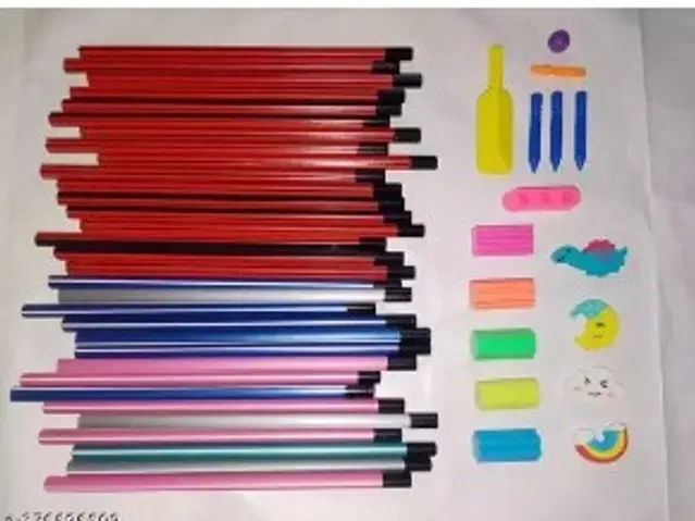 Posshe Writing Pencils, 30 Pcs with 8 Pcs Erasers & Free Cricket Theme Eraser Set, Multicolor, Set of 3
