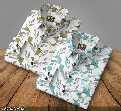 Printed Shirts for Men (Multicolor, XL)