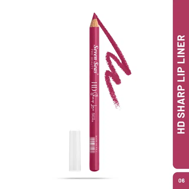 Seven Seas HD Sharp Line Lip Liner, Soft Pink (Free Size)