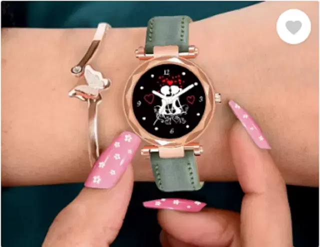 Leather Strap Analog Watch for Women & Girls (Multicolor)