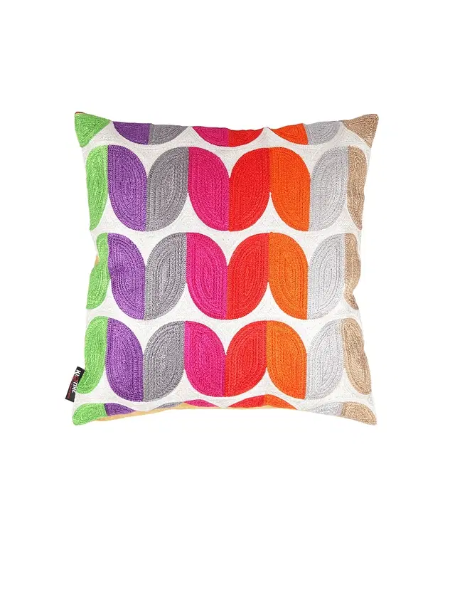 Cotton Cushion Cover, Multicolor, 16x16 inches