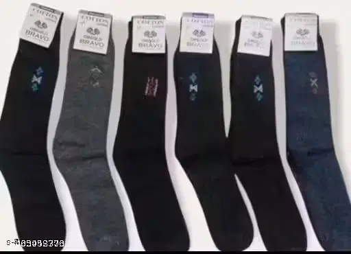 Cotton Blend Printed Shocks for Men, Multicolor, Pack of 6