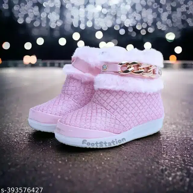 Boots for Girls (Pink, 3.5-4 Years)