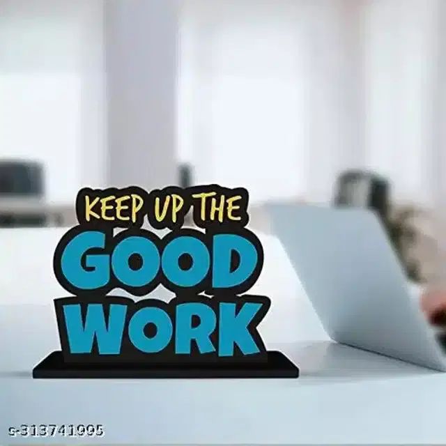 Wooden Quotes Stand for Table & Office Desk, Multicolor