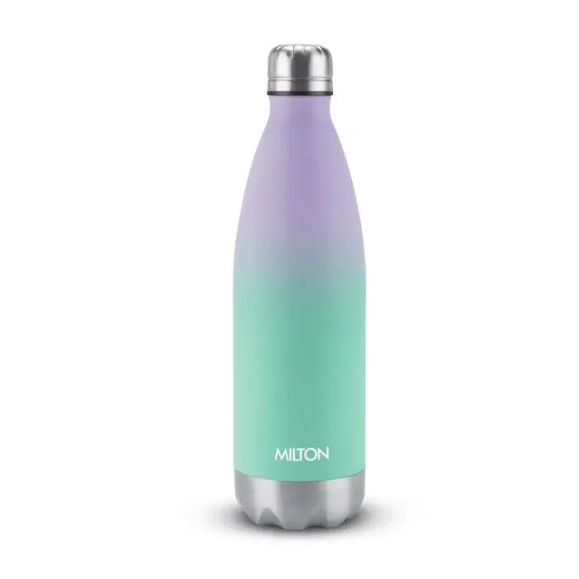 Milton Dewie Duo 1000 Thermosteel Water Bottle, 1000 ml, Green Purple