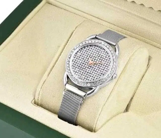 Analog Watch For Womens (Silver) (WS-236)