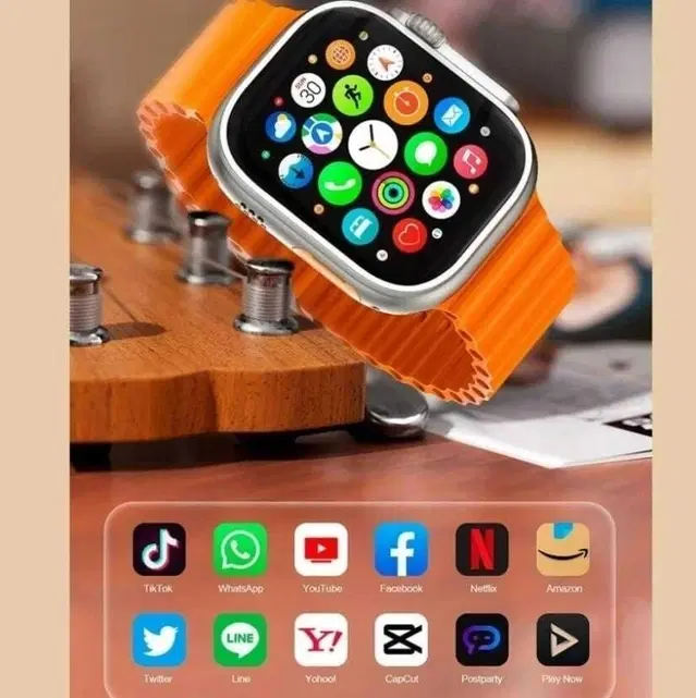 Silicone T800 Ultra Smartwatch, Orange