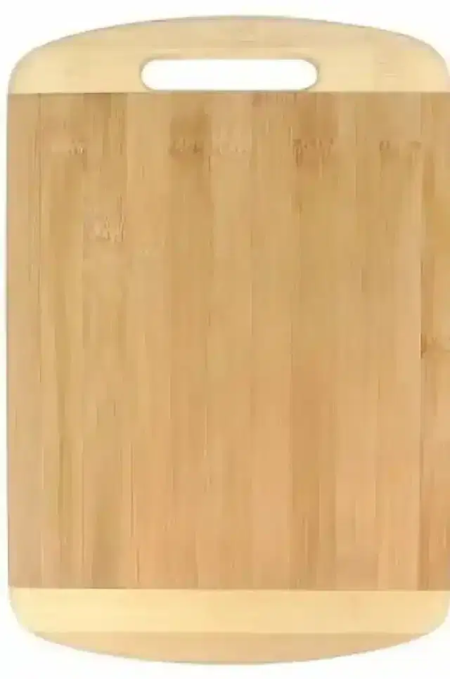 K Kudos Non-Slip Wooden Bamboo Cutting Board With Antibacterial Surface With Premium Stainless Steel Handle Brown