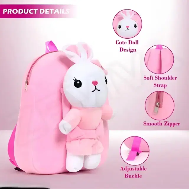 Full Body Rani Pink Rabbit bag kids school bag for cute Kids