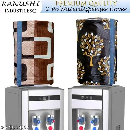 KANUSHI Industries® 2 Pc Water Dispenser Bottle Cover with Water Level Indication 20 L (WD-Brown-Box+BROWN-TREE-2PC)
