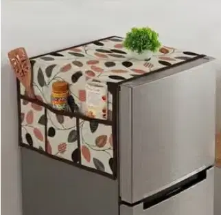 Waterproof Fridge Cover Brown Abstract