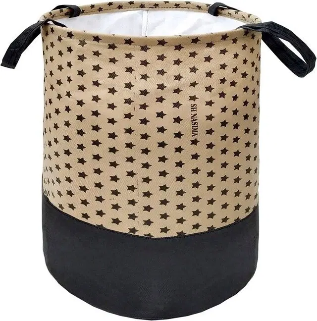 Canvas Laundry Bag,Beige & Black,  (Pack Of 1)