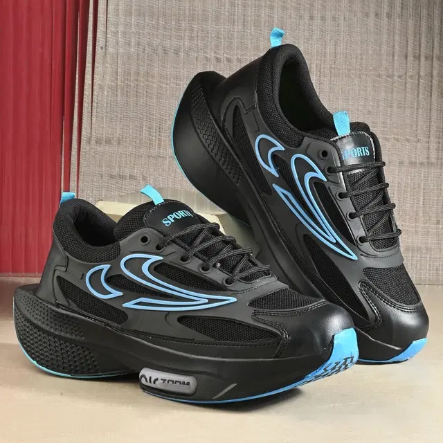 Sneakers for Men (Black, 6)