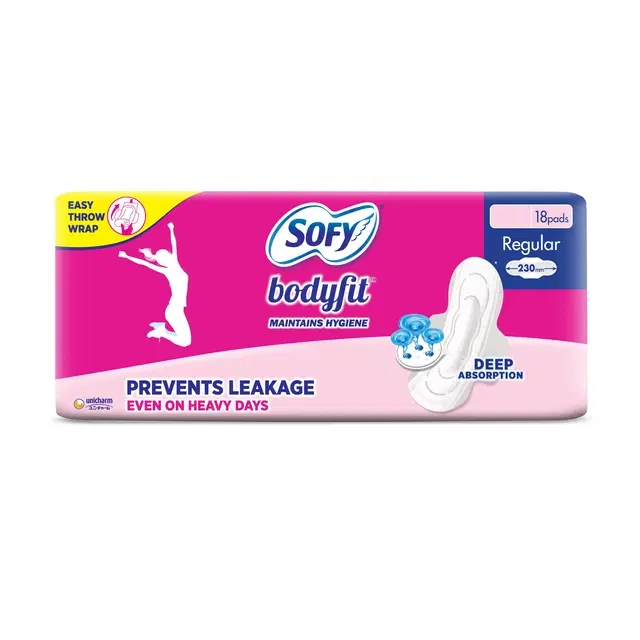 Sofy Bodyfit Sanitary Pads Regular 18 Pieces