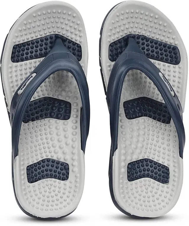 Aqualite Casual Slippers for Men (Grey, 6 UK/India)