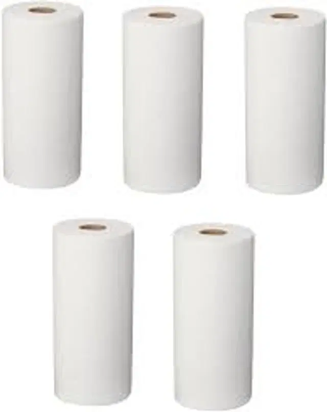 Kitchen 60 Pcs Tissue Rolls, White, Pack of 5