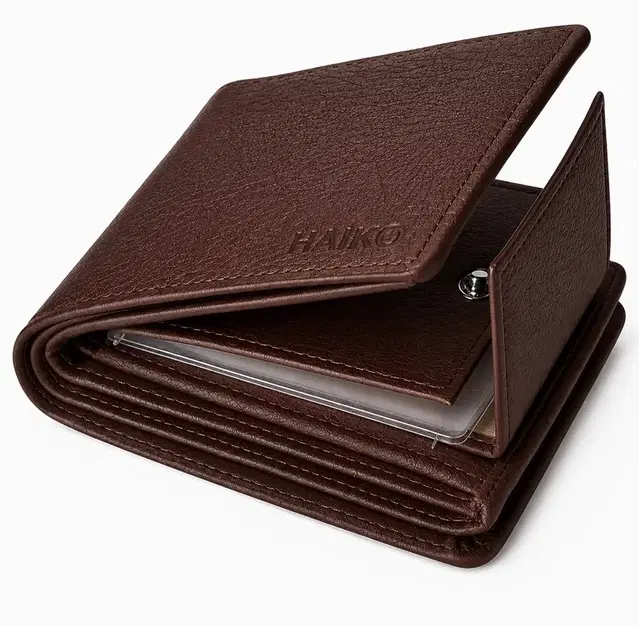 Wallet for Men, Solid Brown, Everyday Use, Spacious Design