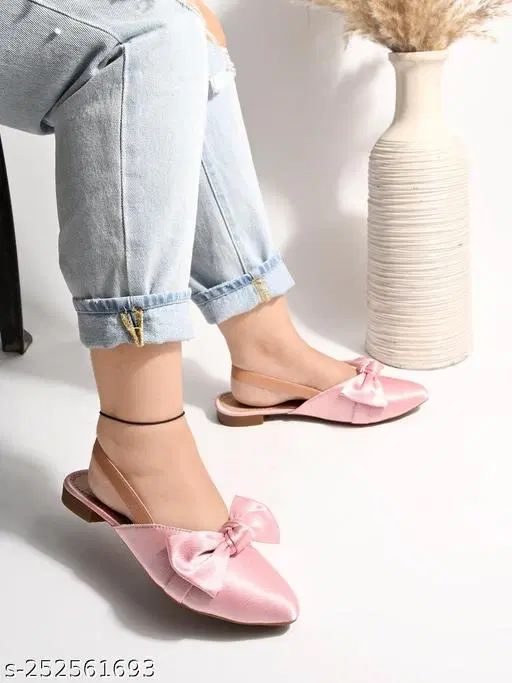 Shoetopia Synthetic T-Strap Flats for Women (Pink, IND-3)
