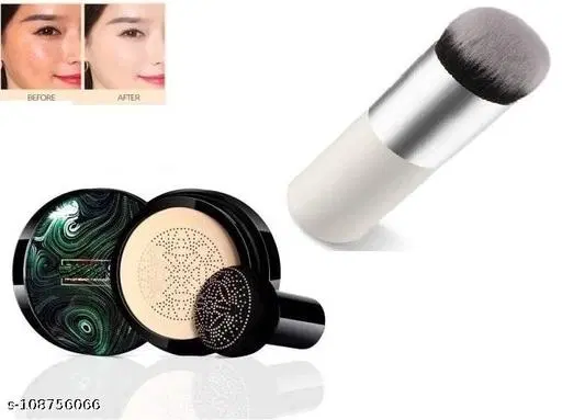 Beauty Air Cushion Mushroom BB & CC Cream Foundation Waterproof Liquid Foundation For Women Makeup with foundation Brush