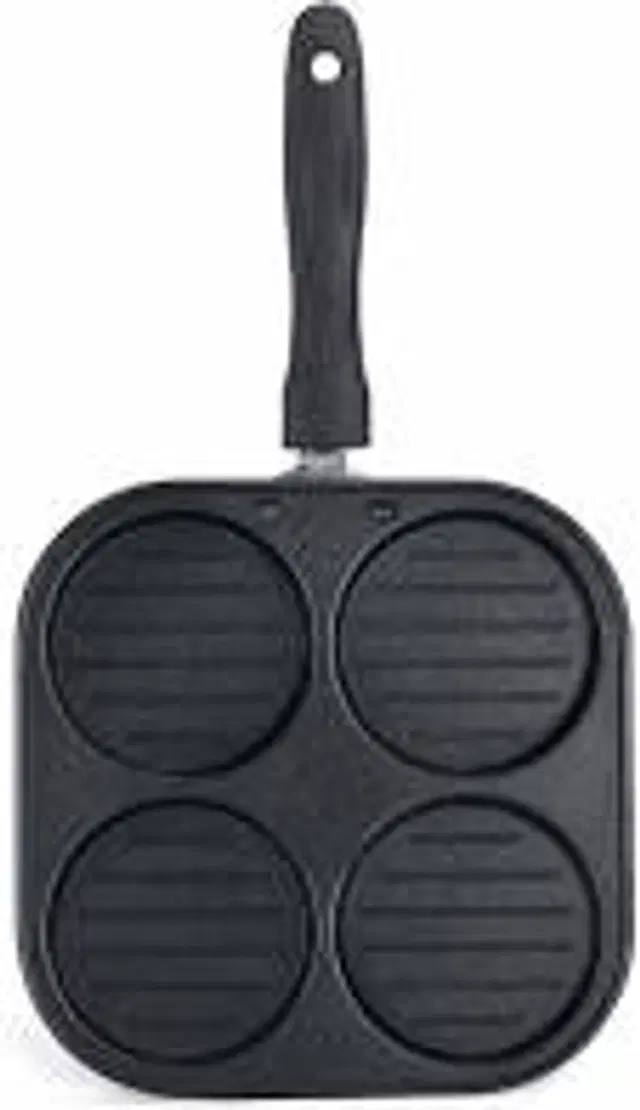 Aluminium 4 Section Appam Maker, Black