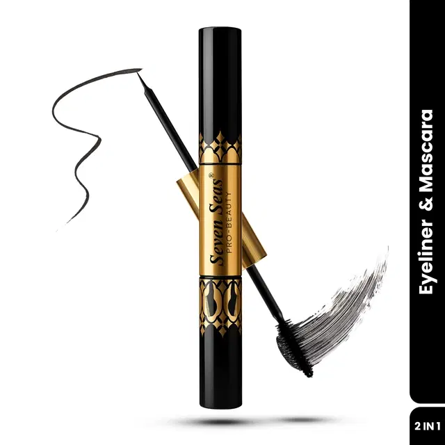 Seven Seas 2in1 Eyeliner & Mascara, Black