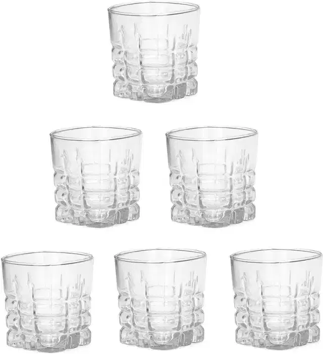Liquor cum Cocktail Glasses, Transparent, 200 ml, Pack of 6