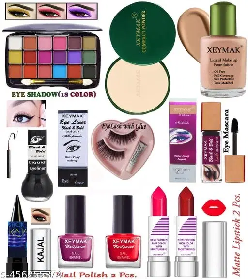 Face Makeup Combo, Multicolor, Set of 1