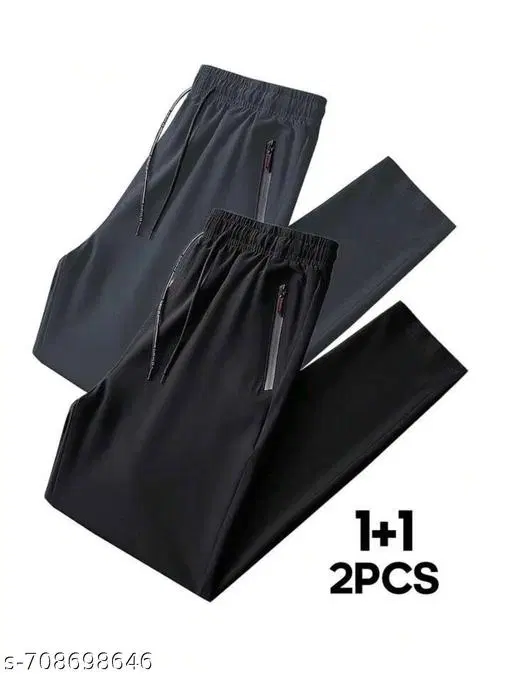 Cotton Trouser for Women, Black, Pack of 2 (28)