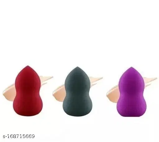 Makeup Blender Puffs, Multicolor, Pack of 3