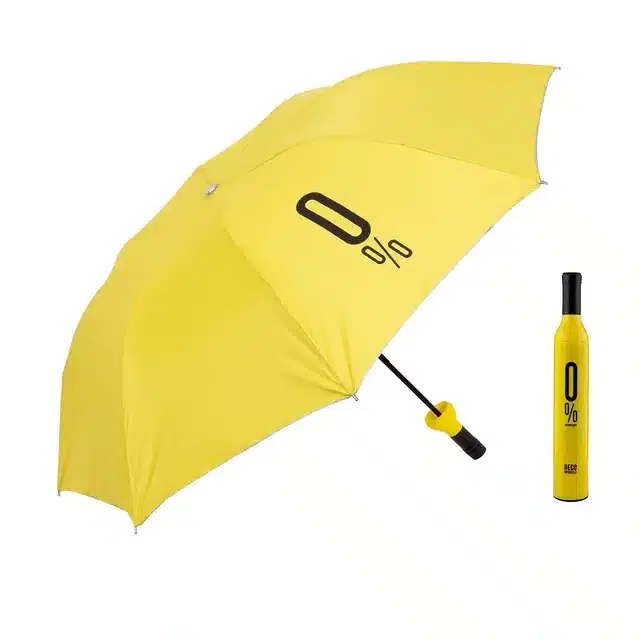 Mini Umbrella with Plastic Case, Yellow