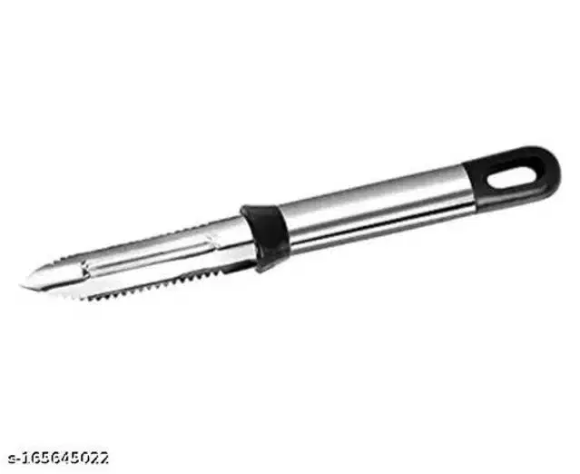 Stainless Steel Vegetable Peeler, Silver & Black