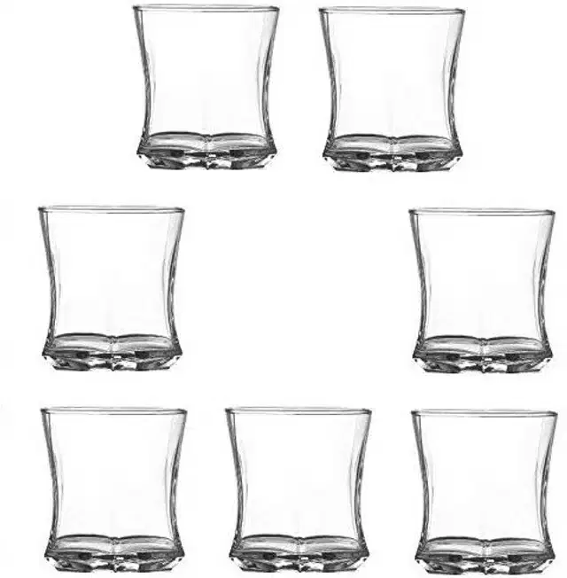 Liquor cum Cocktail Glasses, Transparent, 280 ml, Pack of 7