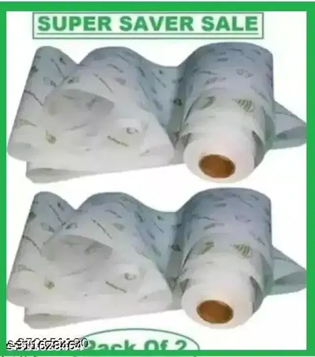 Food Wrapping Foil Paper Roll, Pack of 2, 25 m