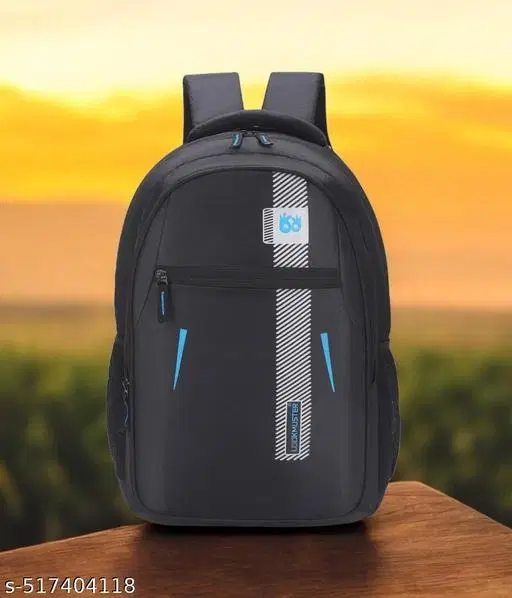 Polyester Backpack for Men & Women, Black