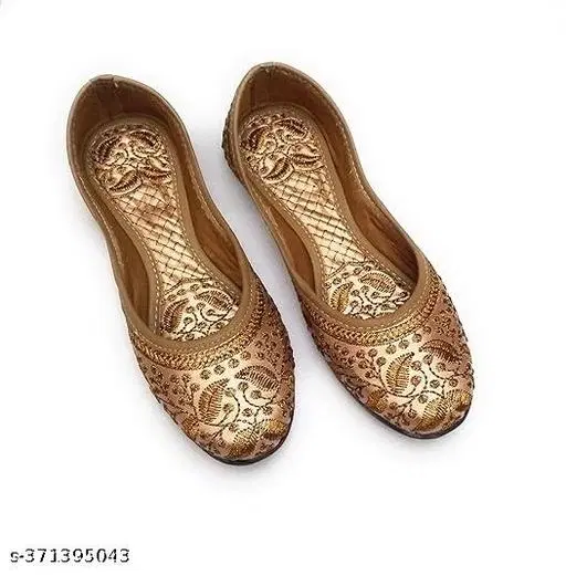  Fashionate Jutti for Women & Girls, Golden (8)