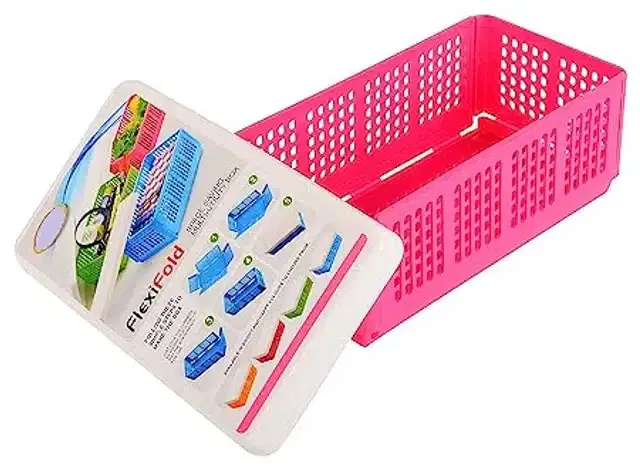 Plastic Foldable Multipurpose Utility Storage Boxes, Assorted