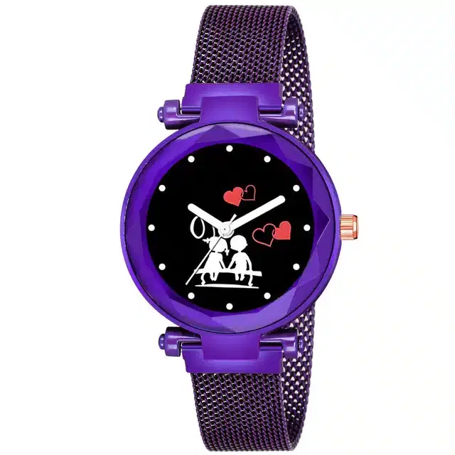 Analog Watch for Girls (Purple)