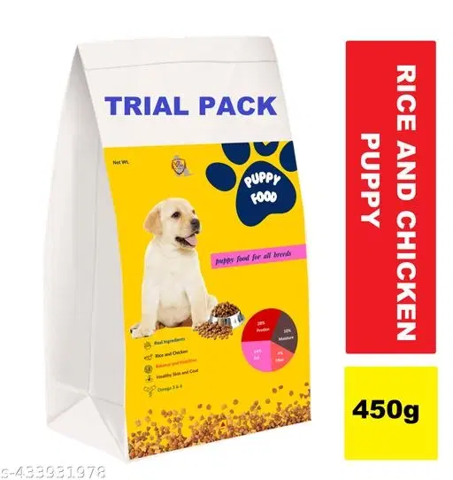 Puppy Dry Chicken & Milk Trial Food For Dog 450g ,(Pack Of 1)
