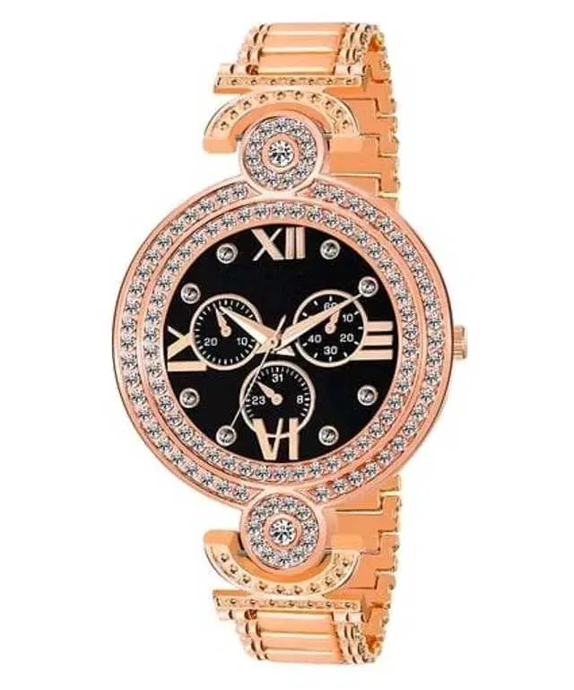 Analog Watch For Womens (Rose Gold) (WS-324)