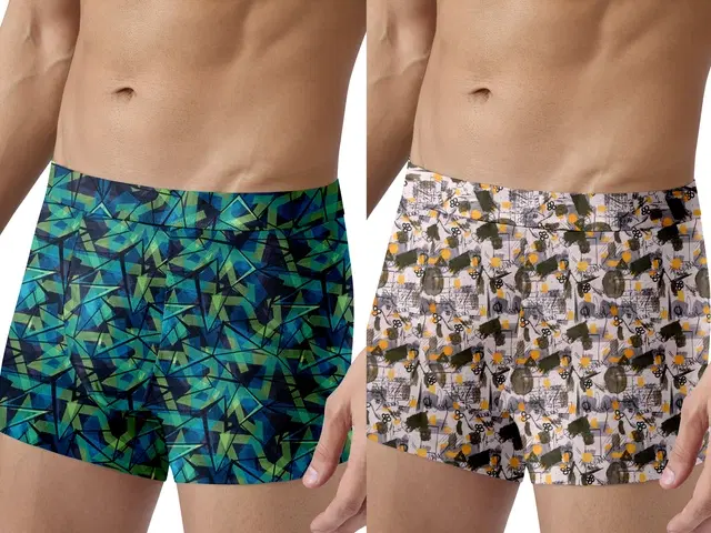Micro Modal Printed Trunk for Men, Pack of 2 (Multicolor, S)