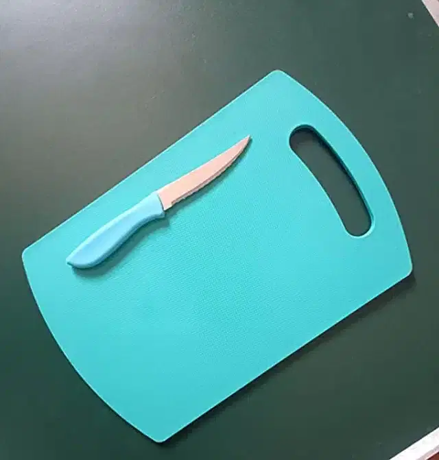 Chopping Board & Knife, Set of 2, Blue