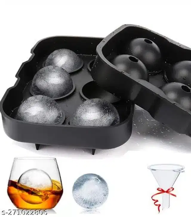 Silicon Ice Cube Tray, Black